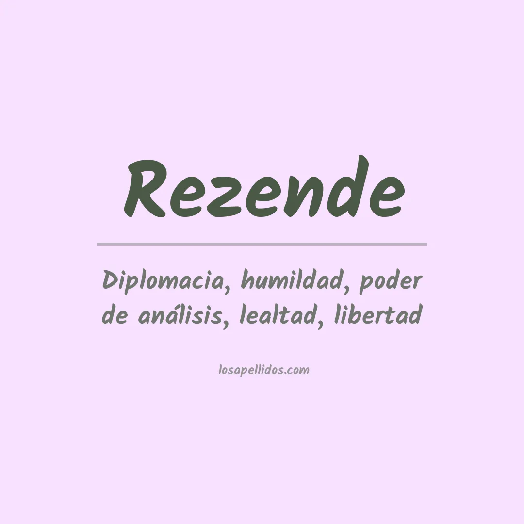 Apellido Rezende