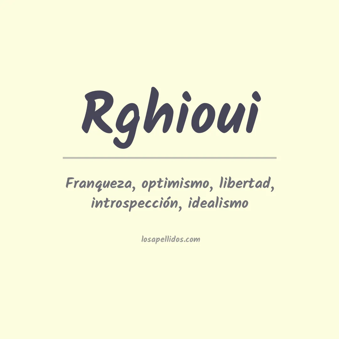 Apellido Rghioui