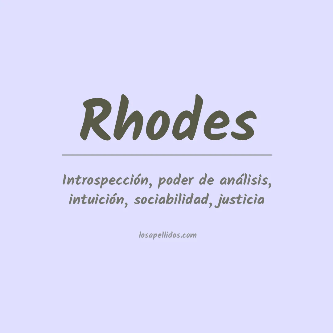 Apellido Rhodes