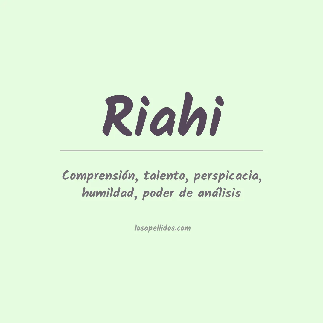 Apellido Riahi