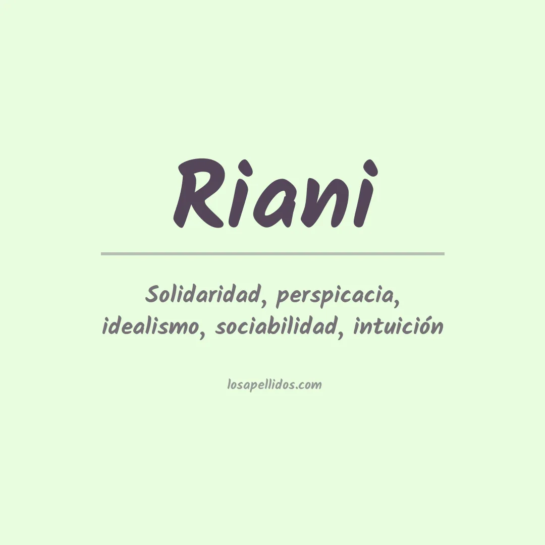 Apellido Riani