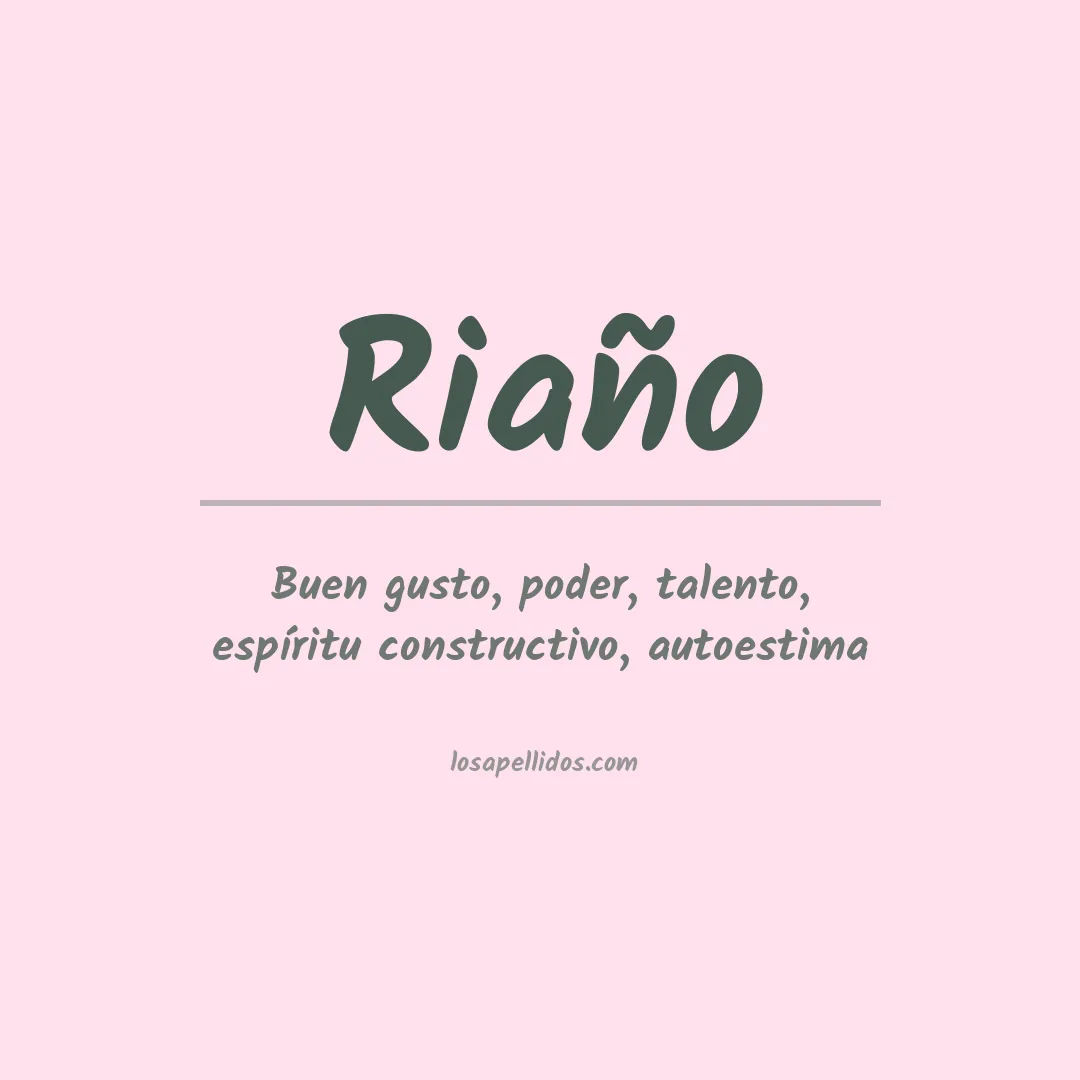 Apellido Riaño