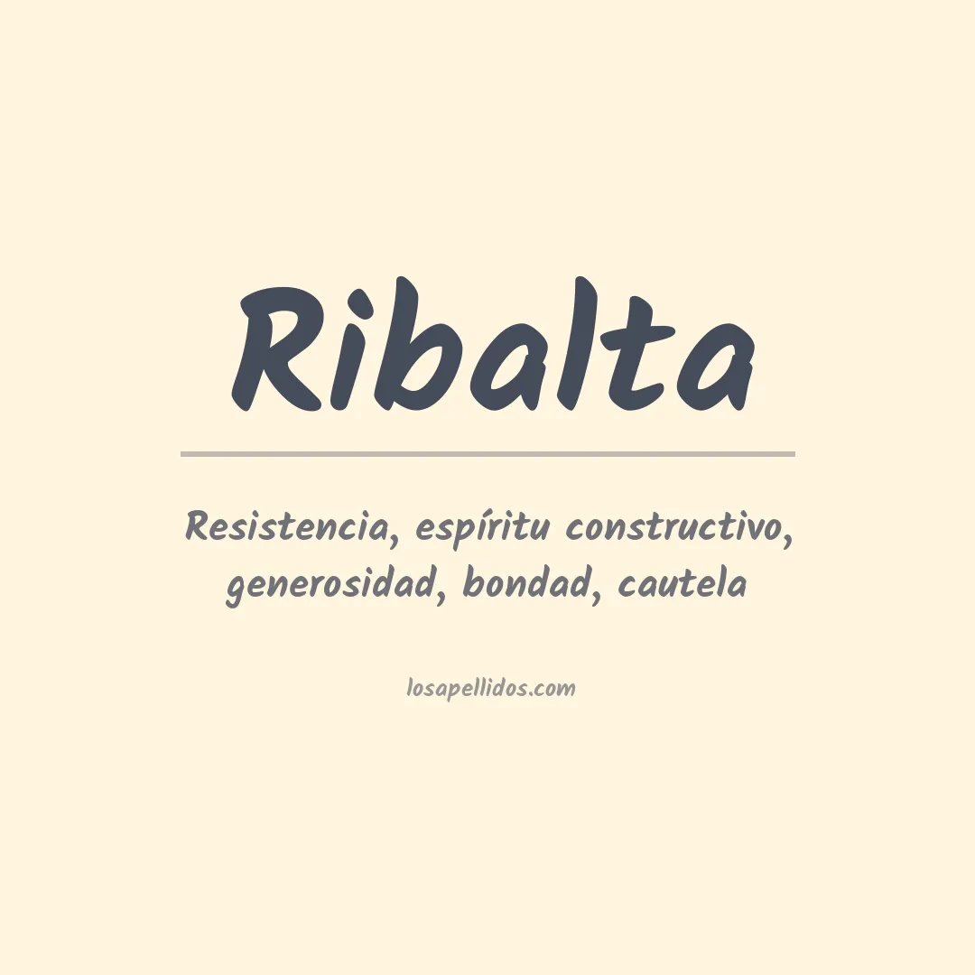 Apellido Ribalta