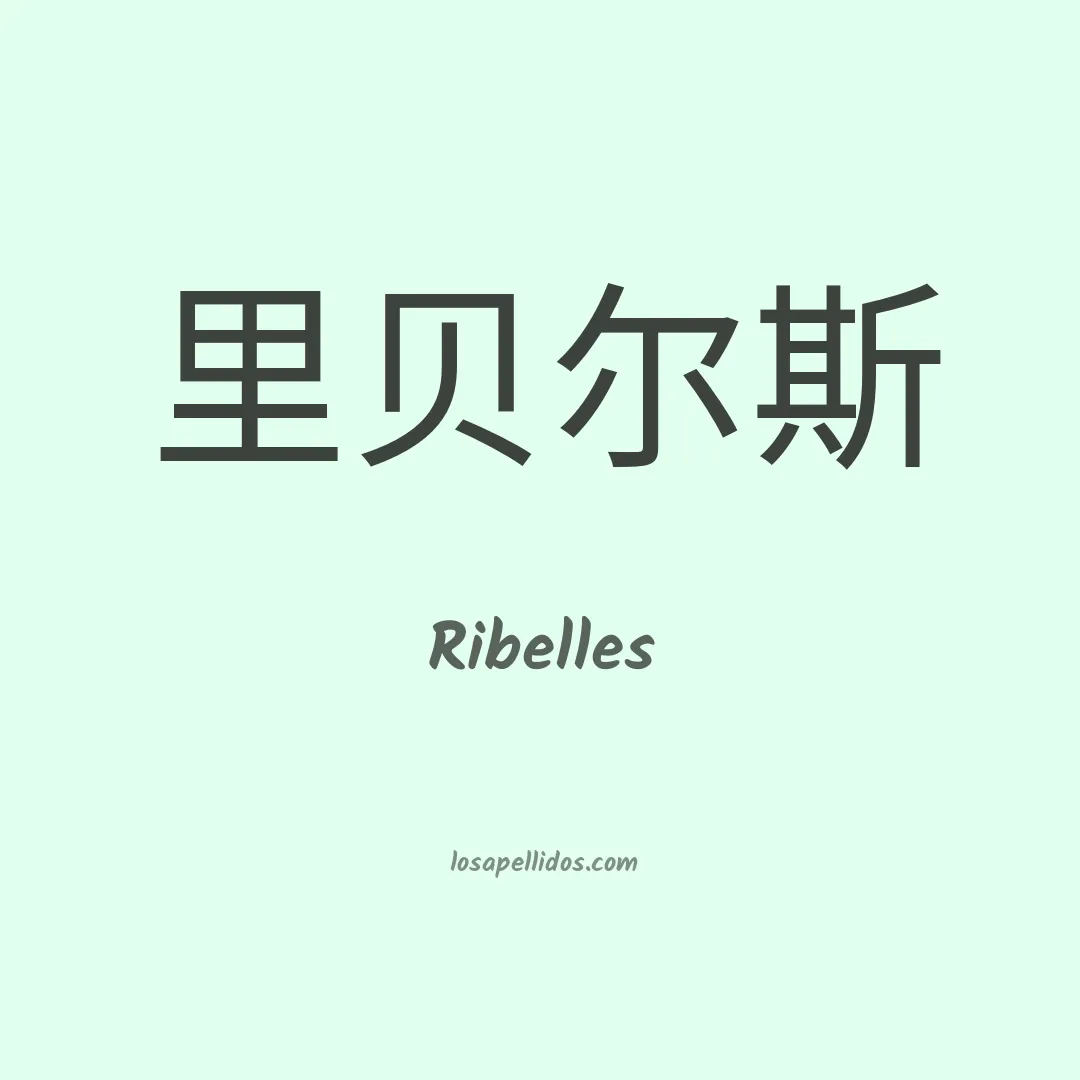 Ribelles en chino