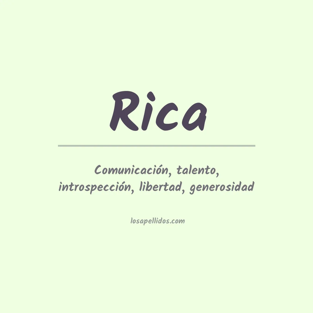 Apellido Rica