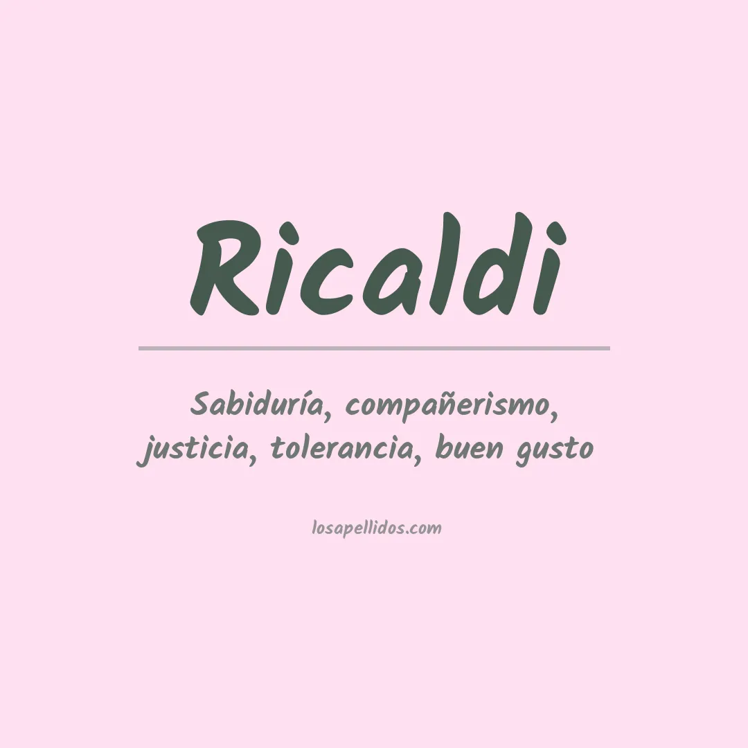 Apellido Ricaldi