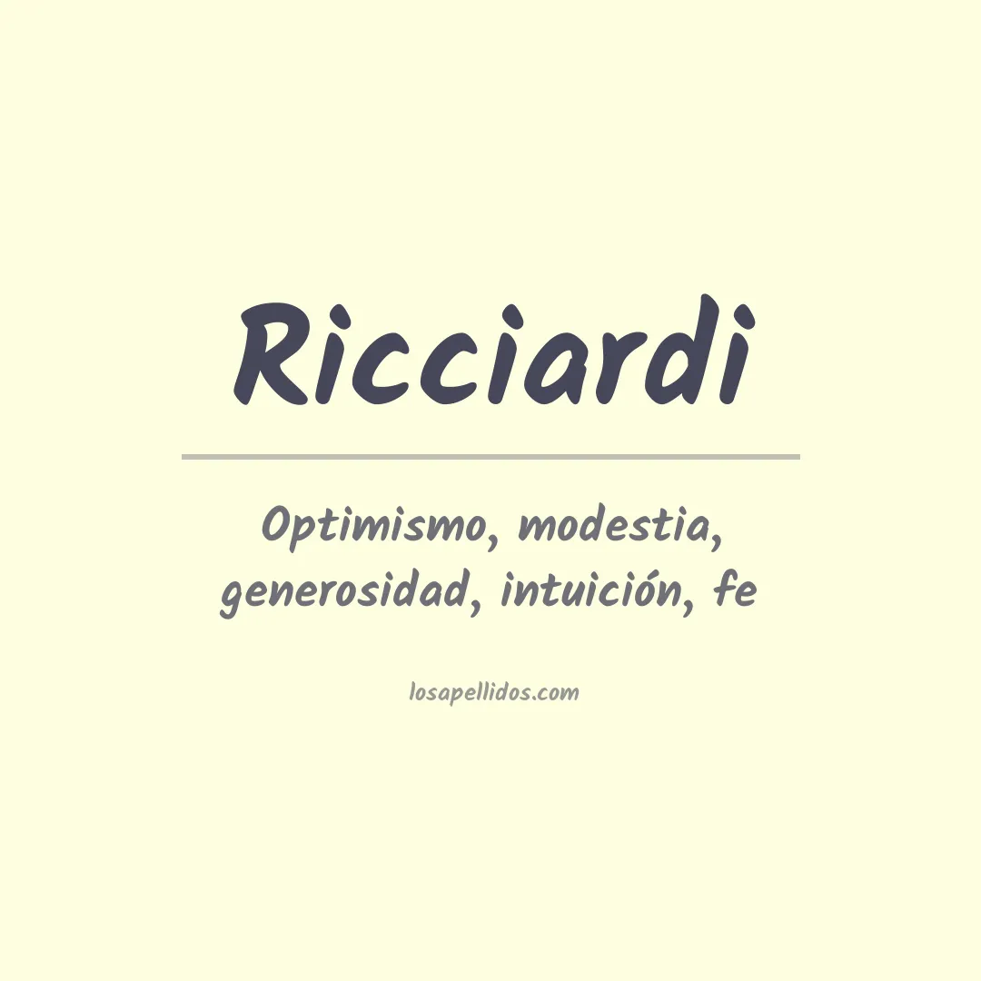 Apellido Ricciardi