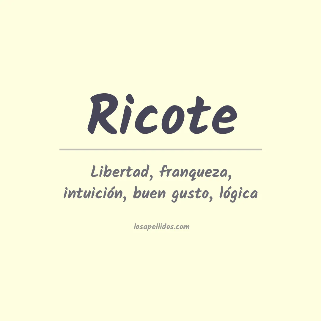 Apellido Ricote