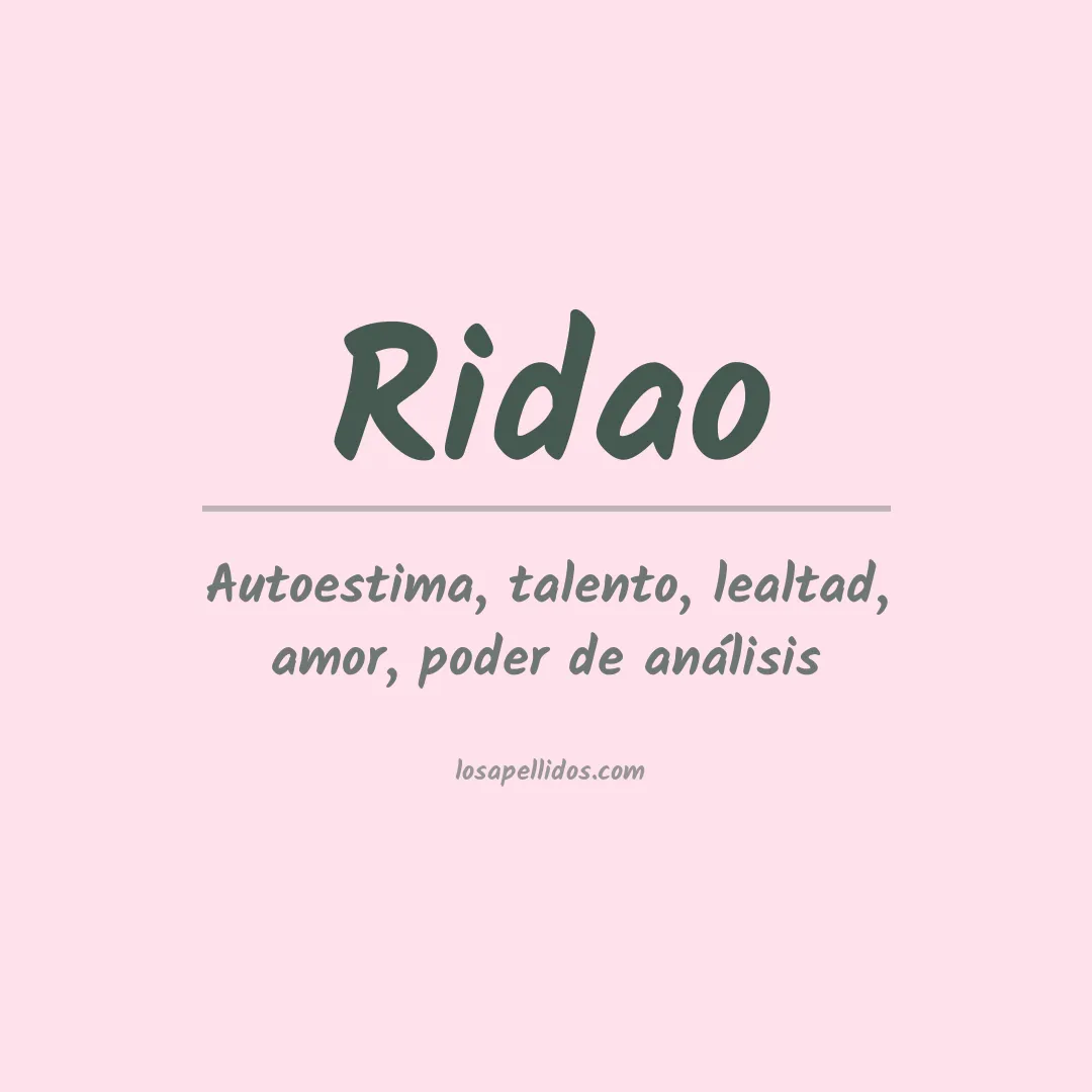 Apellido Ridao