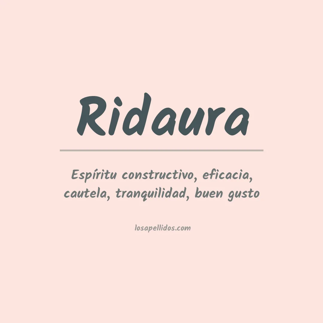Apellido Ridaura
