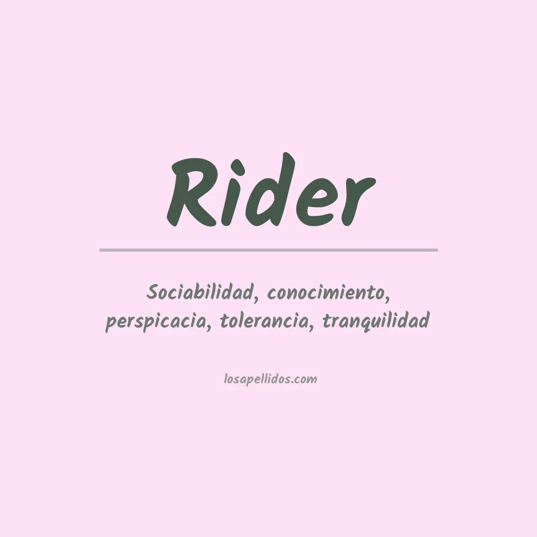 Apellido Rider