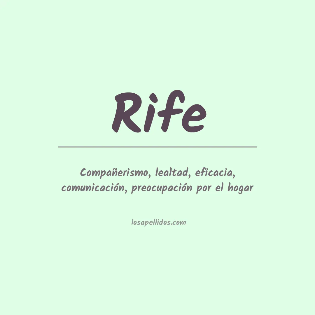 Apellido Rife