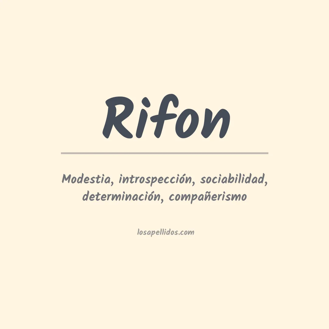 Apellido Rifon