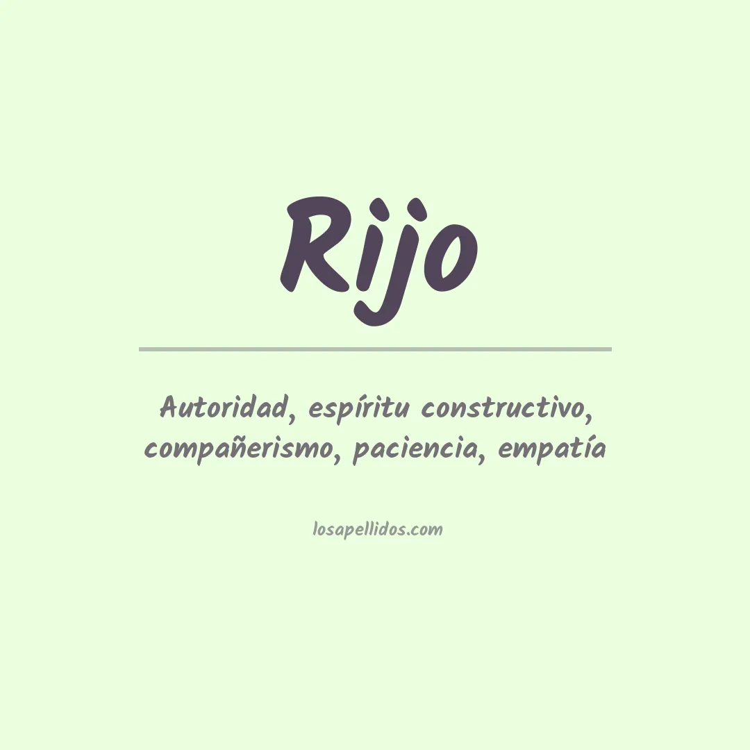 Apellido Rijo