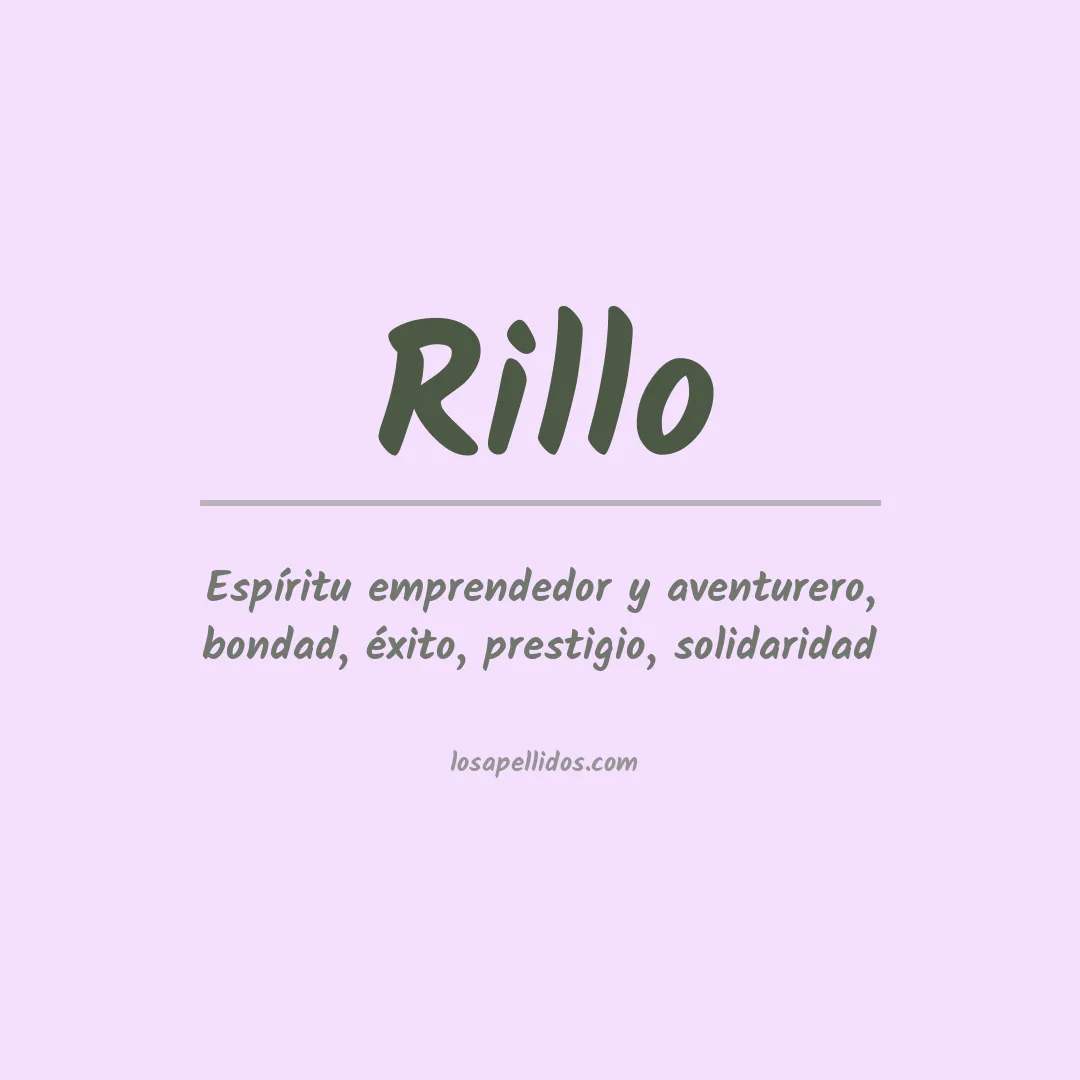 Apellido Rillo