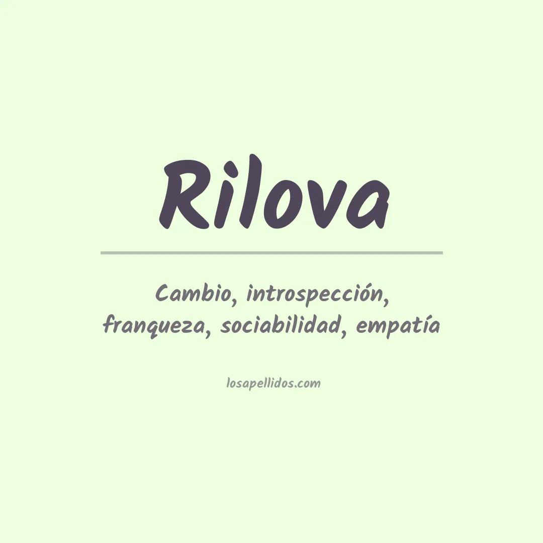 Apellido Rilova
