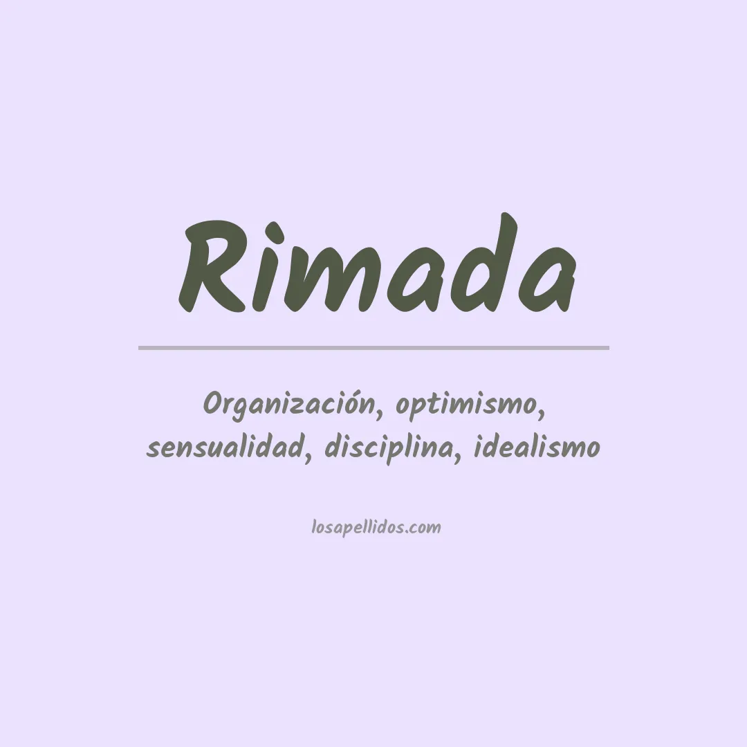 Significado del Apellido Rimada