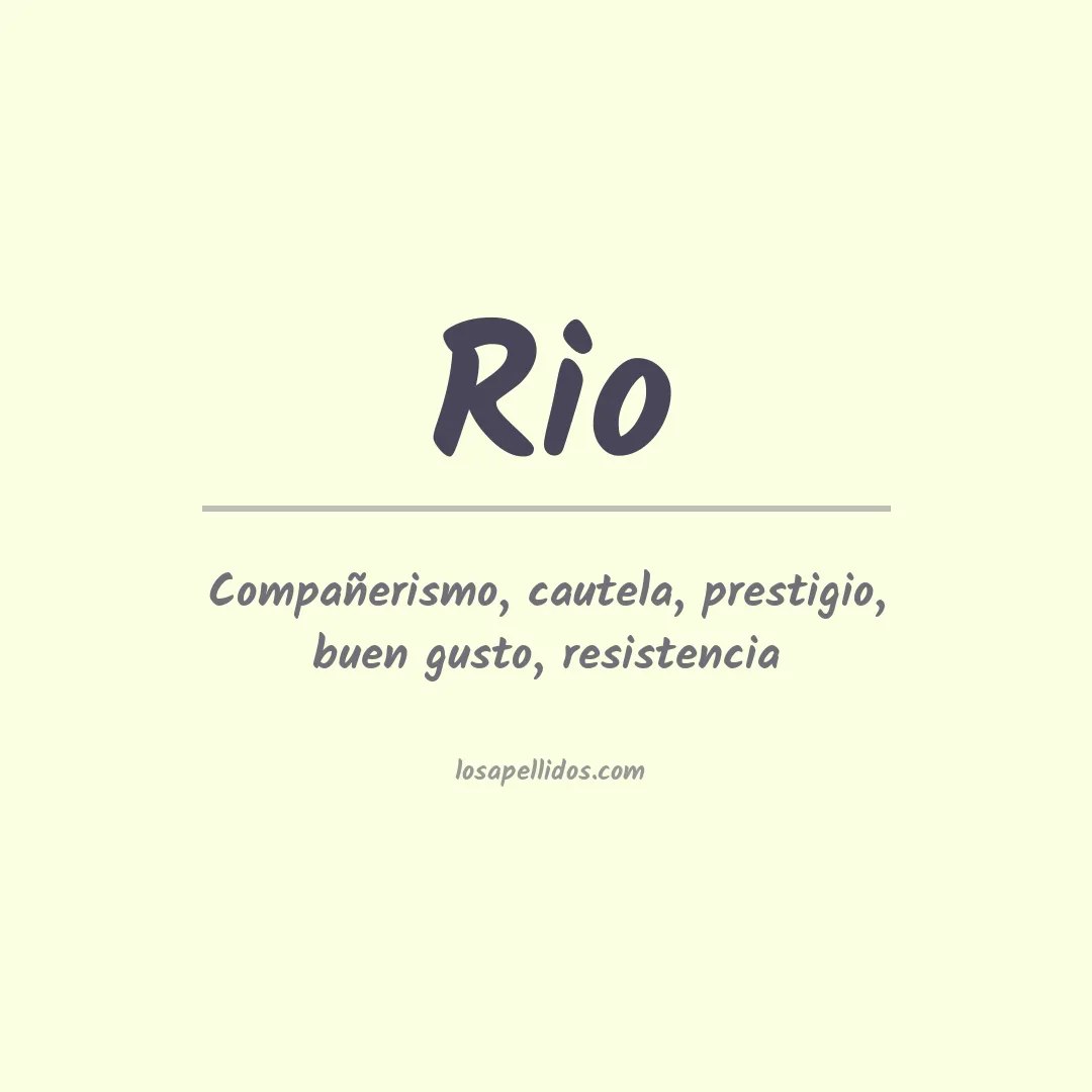 Apellido Rio