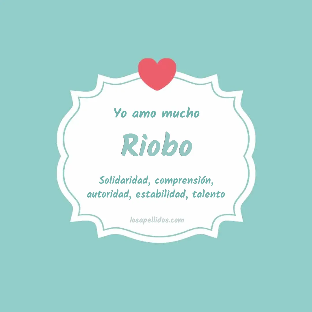 Yo amo mucho Riobo