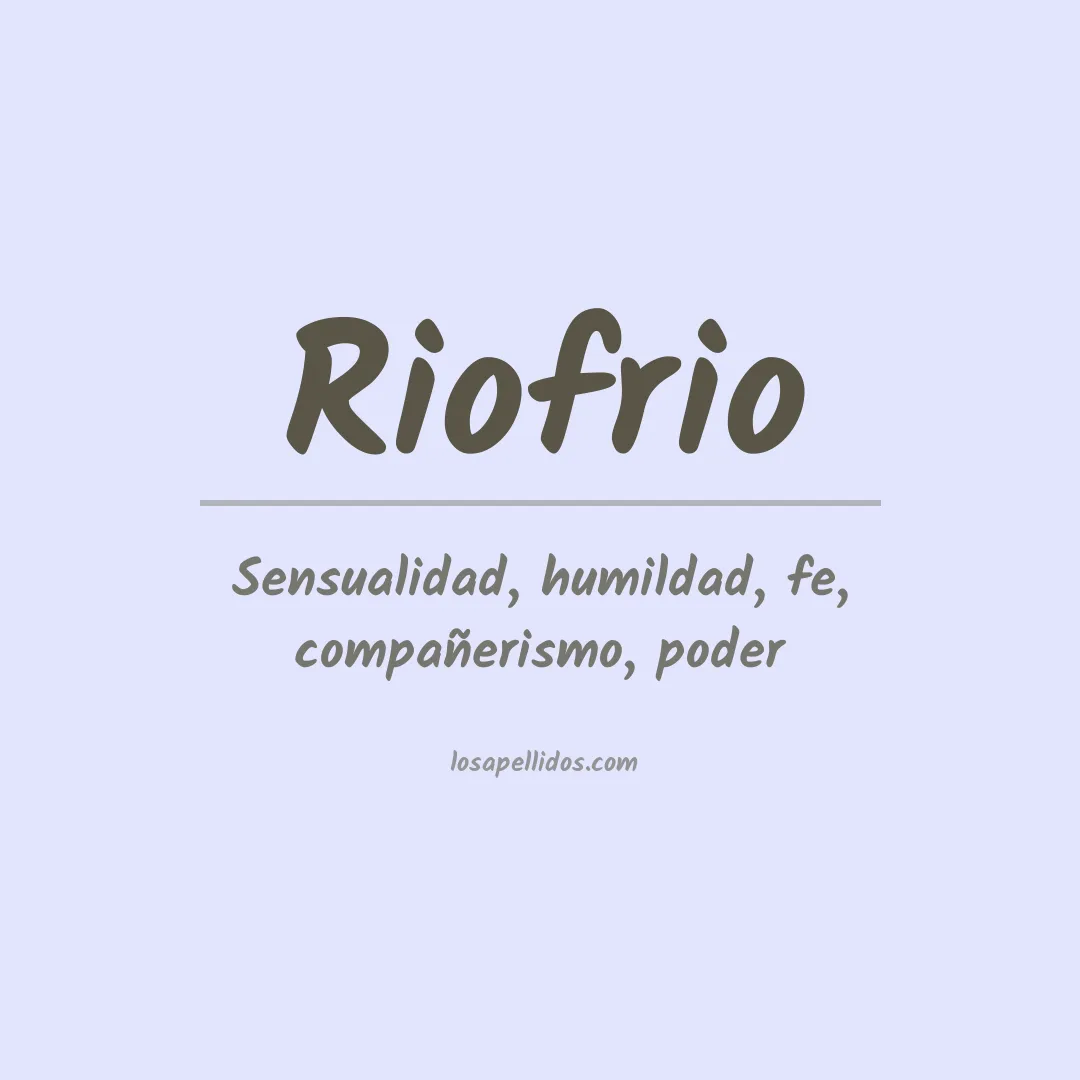 Apellido Riofrio