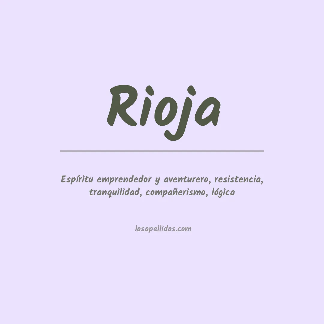 Apellido Rioja