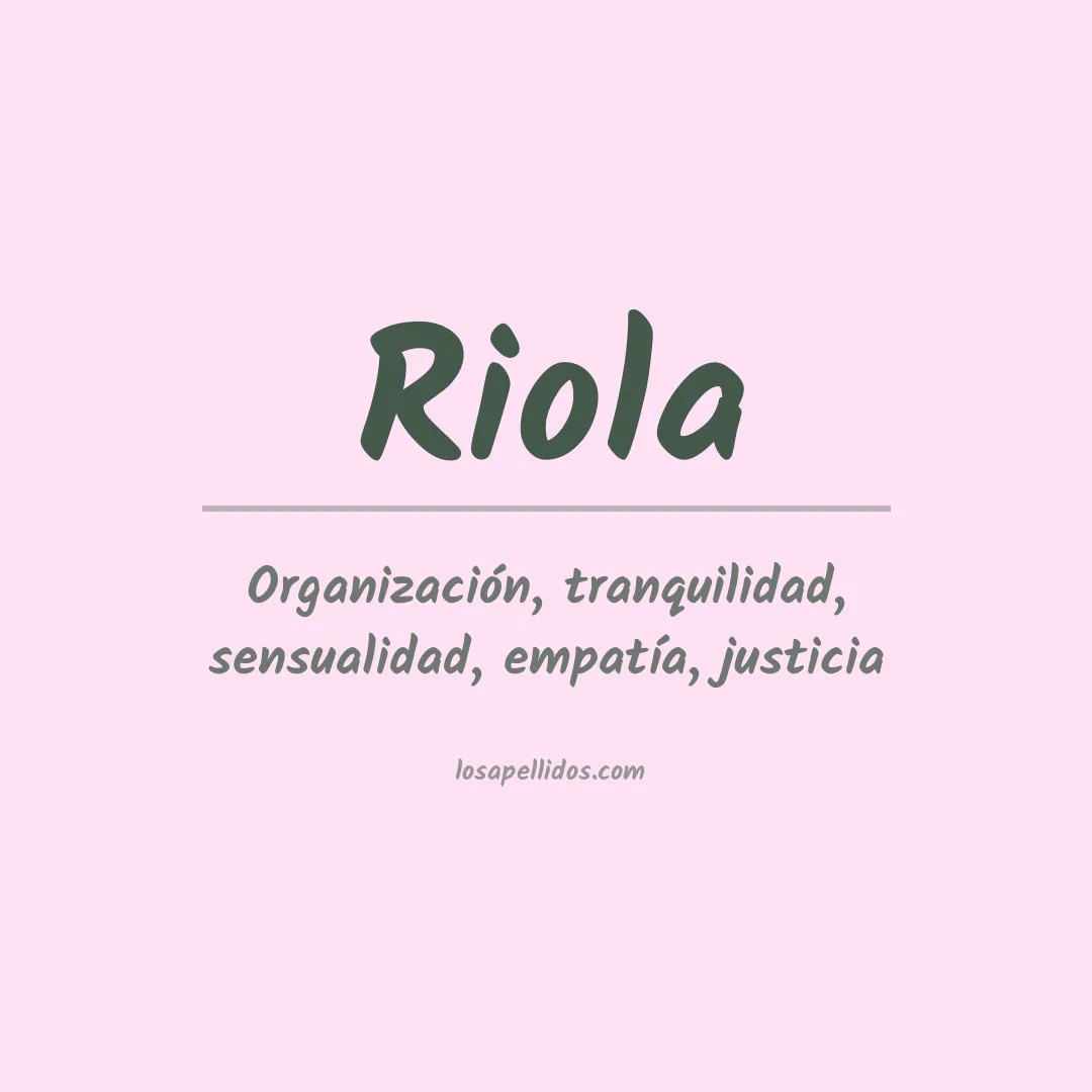 Apellido Riola