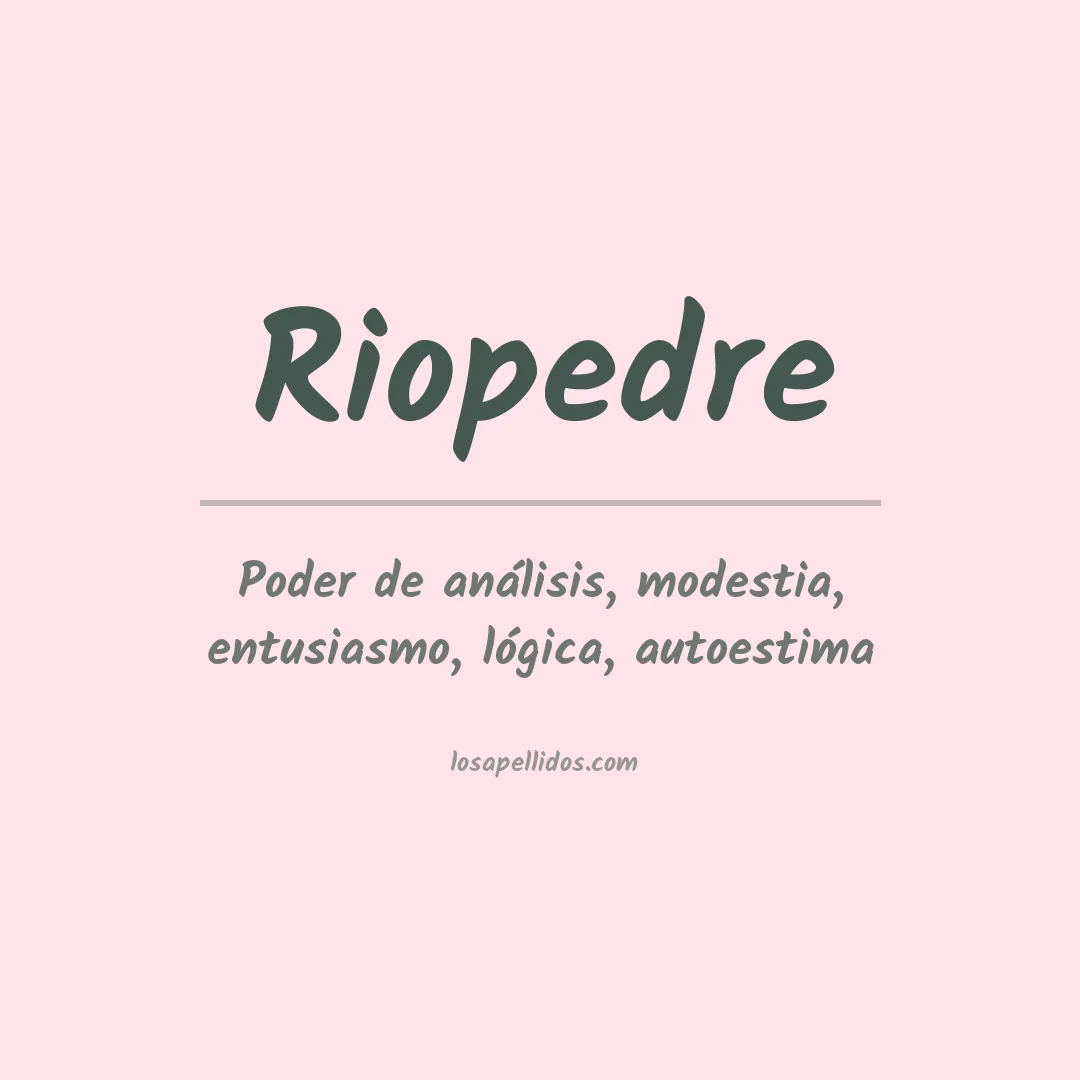 Apellido Riopedre