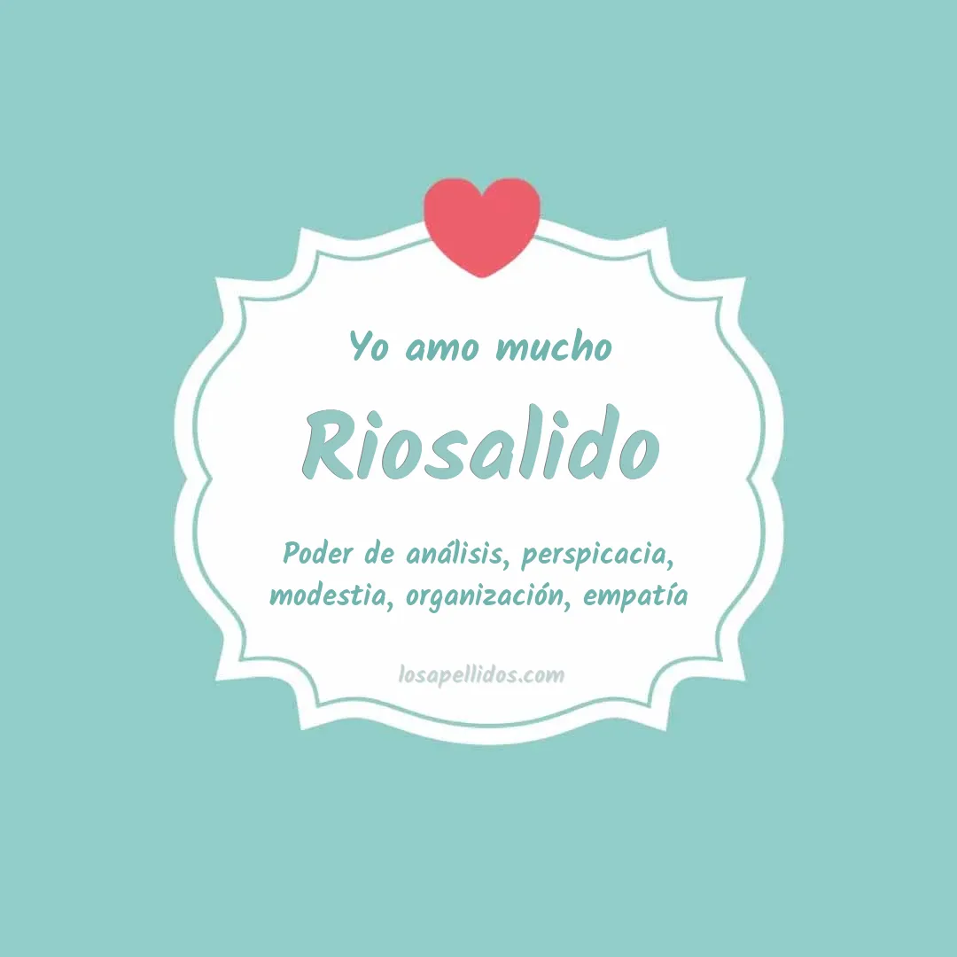 Yo amo mucho Riosalido