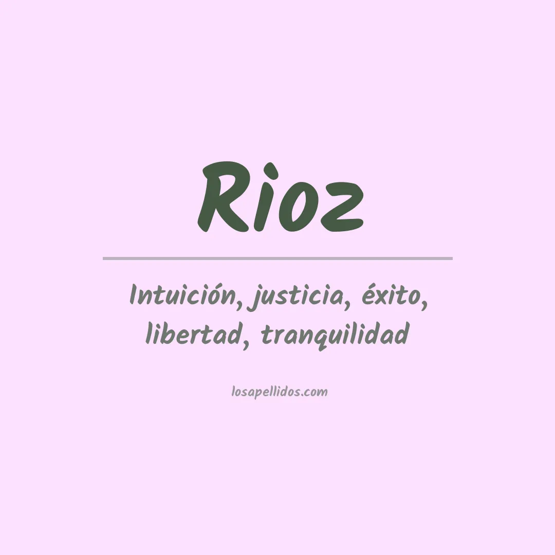 Apellido Rioz