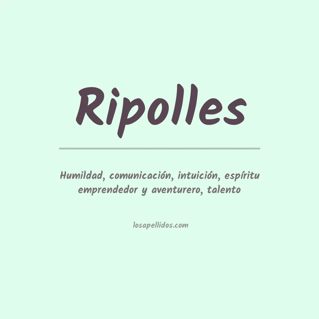 Apellido Ripolles