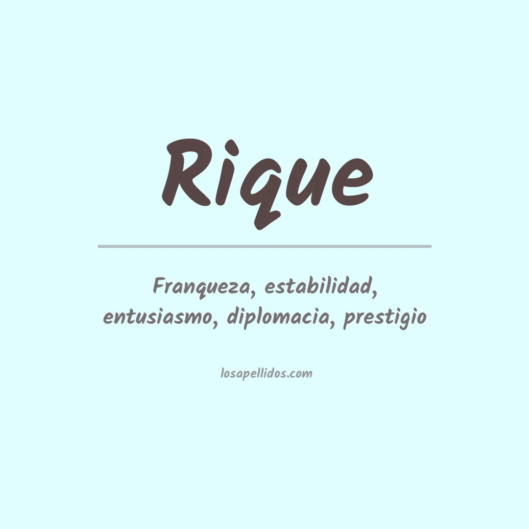 Apellido Rique