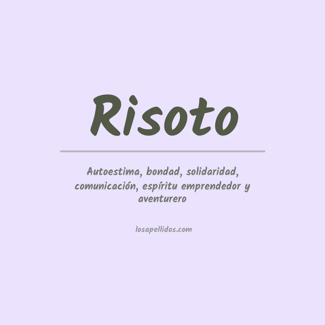 Significado del Apellido Risoto