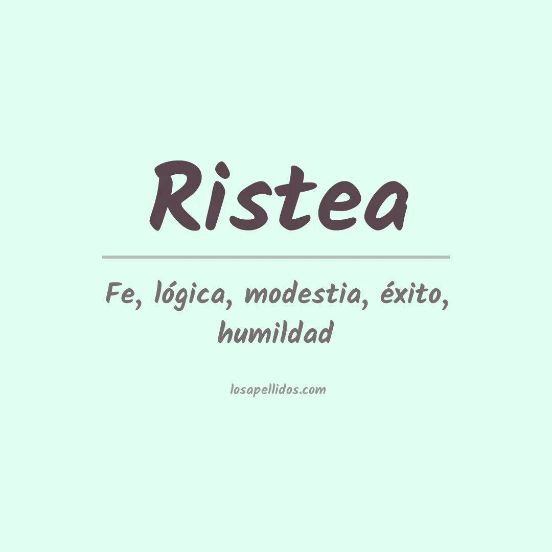 Apellido Ristea