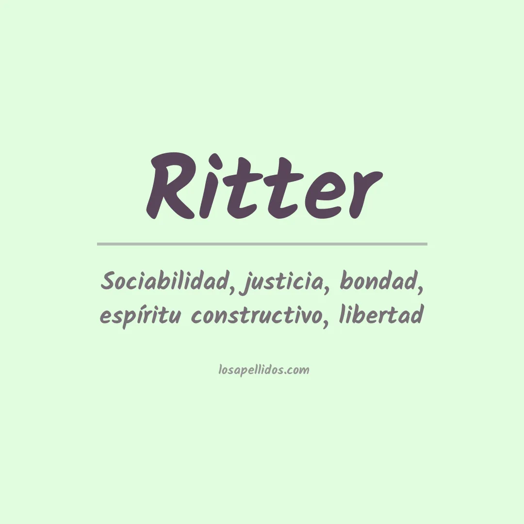 Apellido Ritter