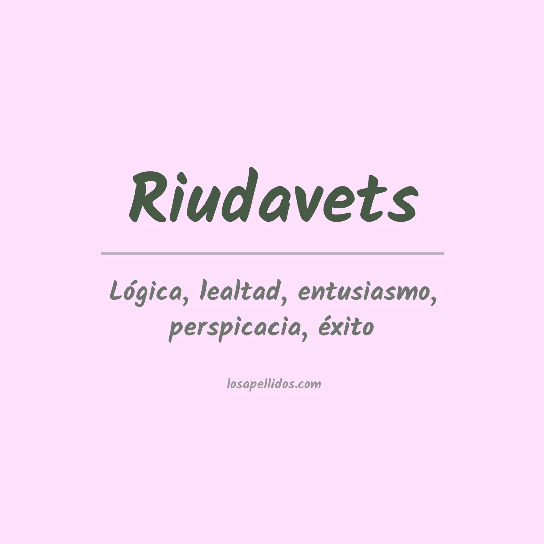 Apellido Riudavets