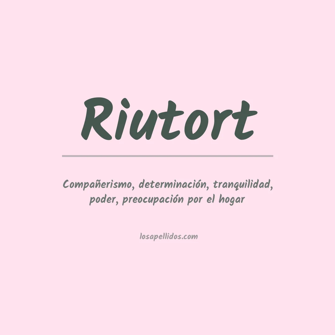 Apellido Riutort