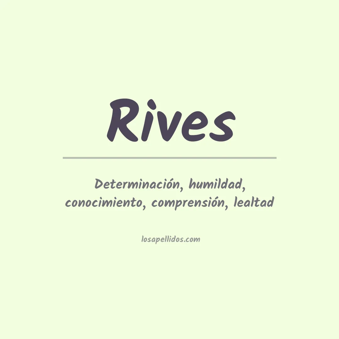 Apellido Rives