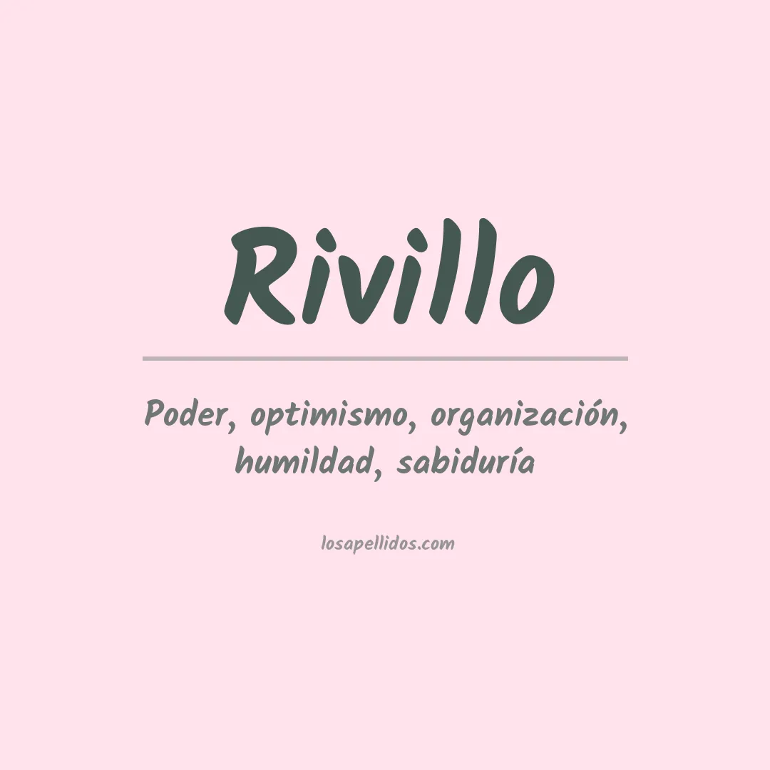 Apellido Rivillo