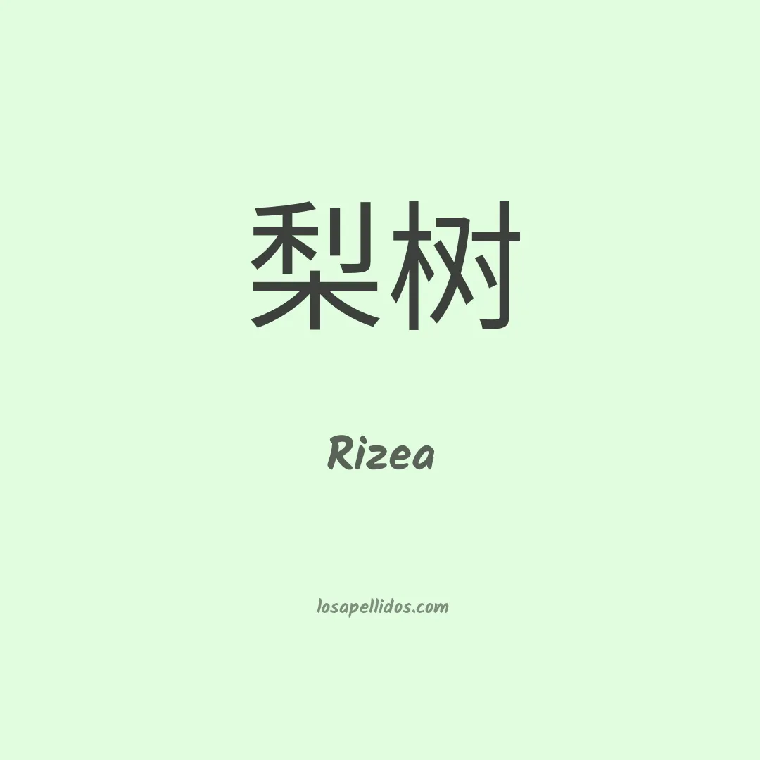 Rizea en chino