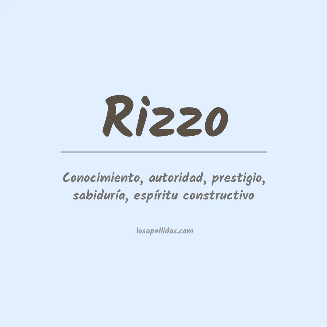 Apellido Rizzo