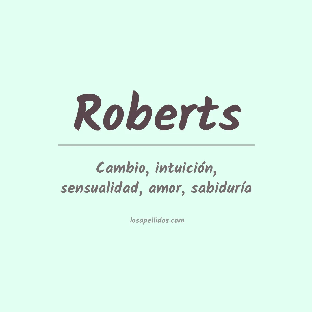Apellido Roberts