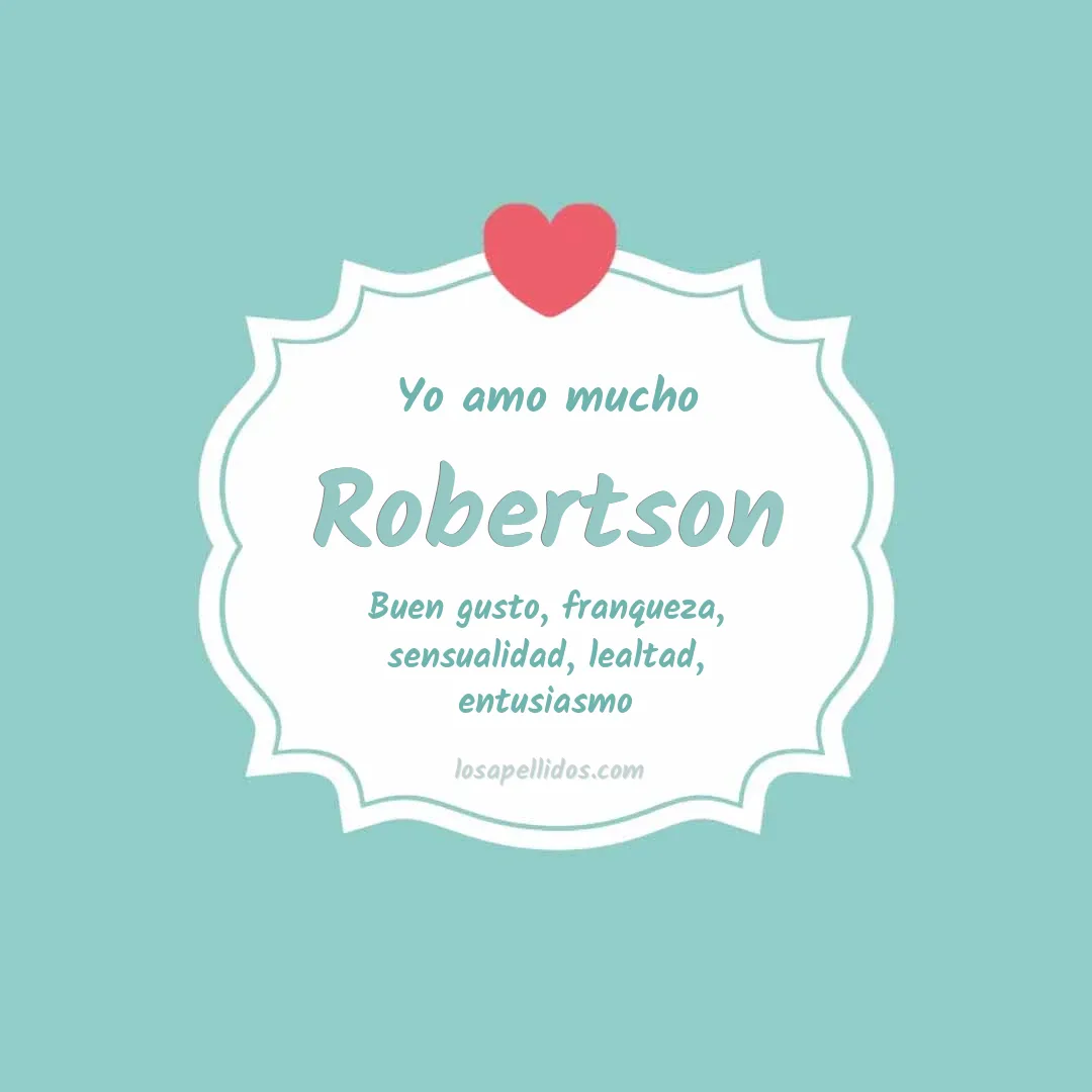 Yo amo mucho Robertson