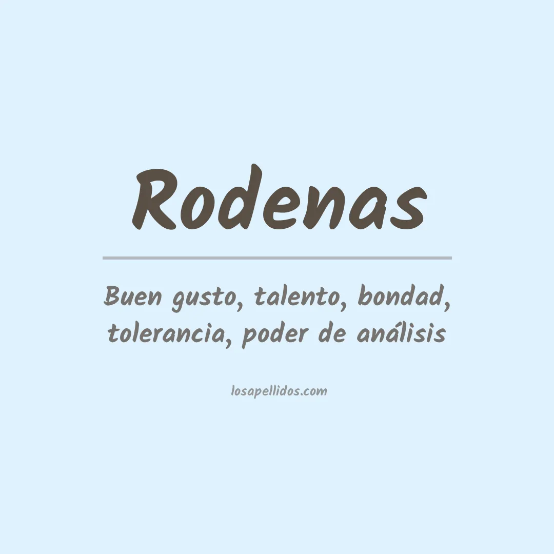 Apellido Rodenas
