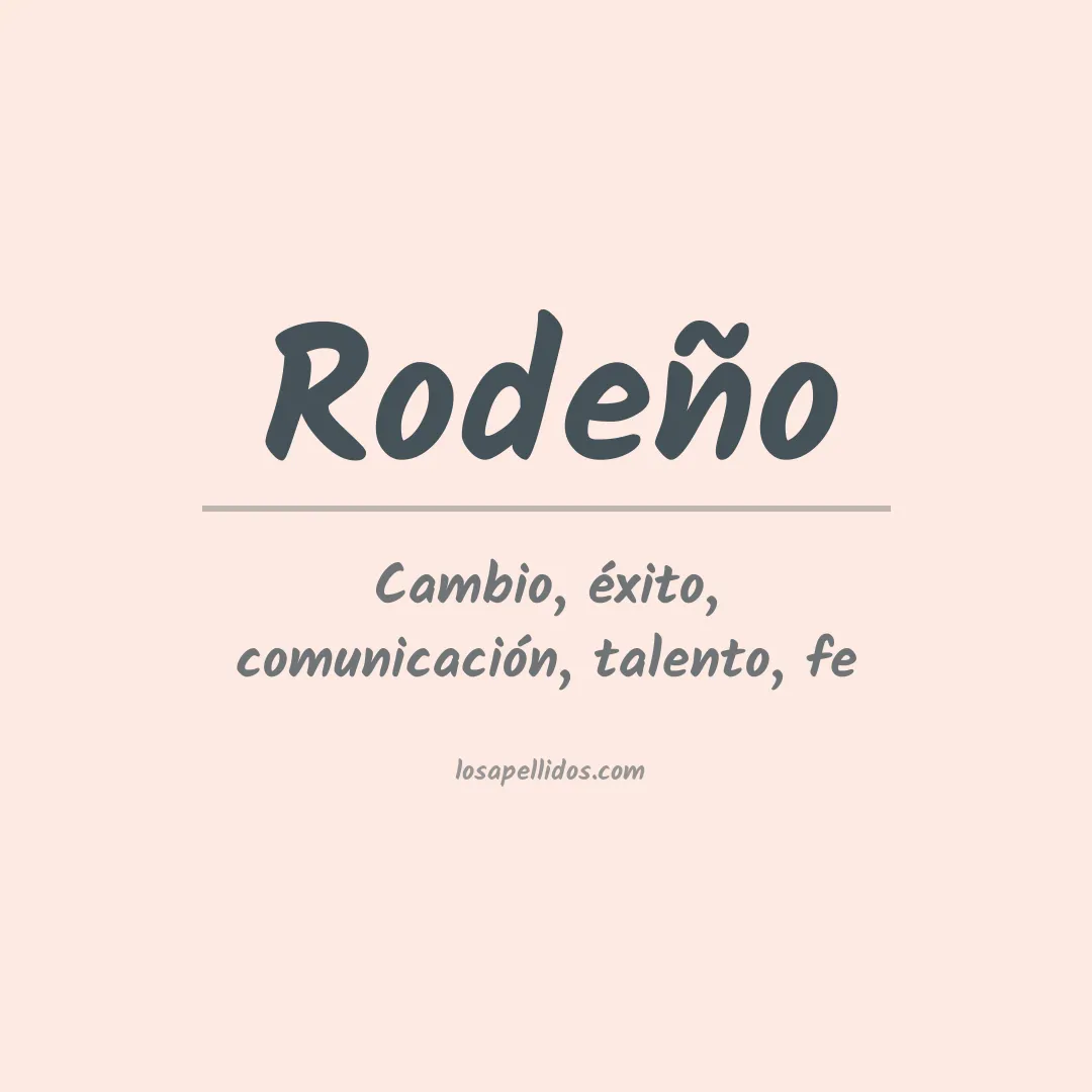 Apellido Rodeño