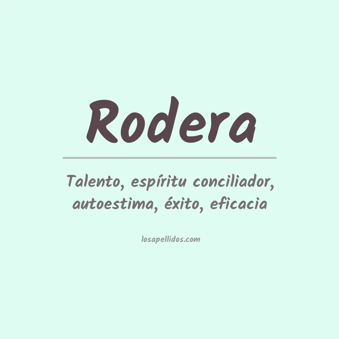 Apellido Rodera