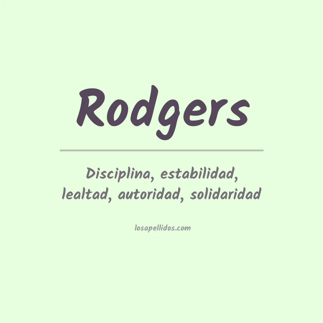 Apellido Rodgers