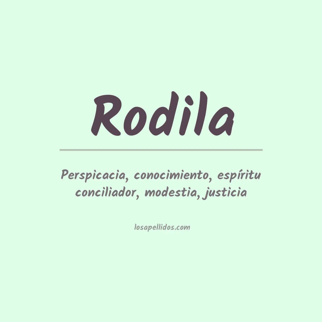 Apellido Rodila