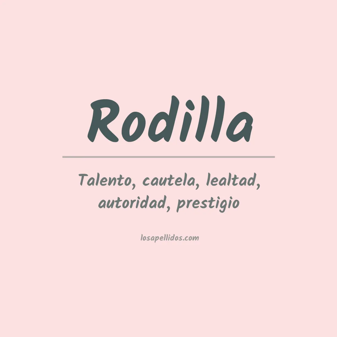 Apellido Rodilla