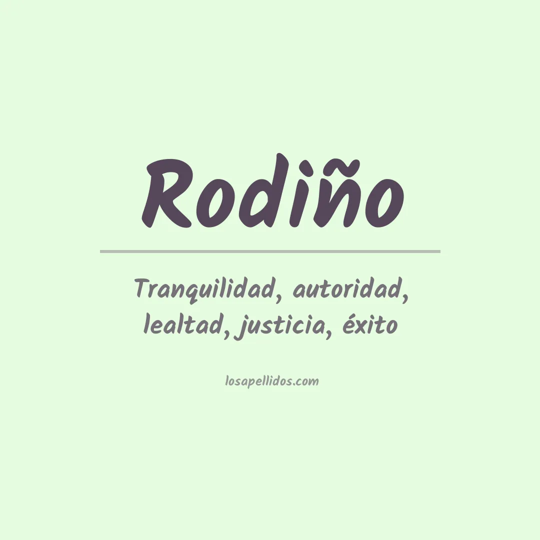 Apellido Rodiño
