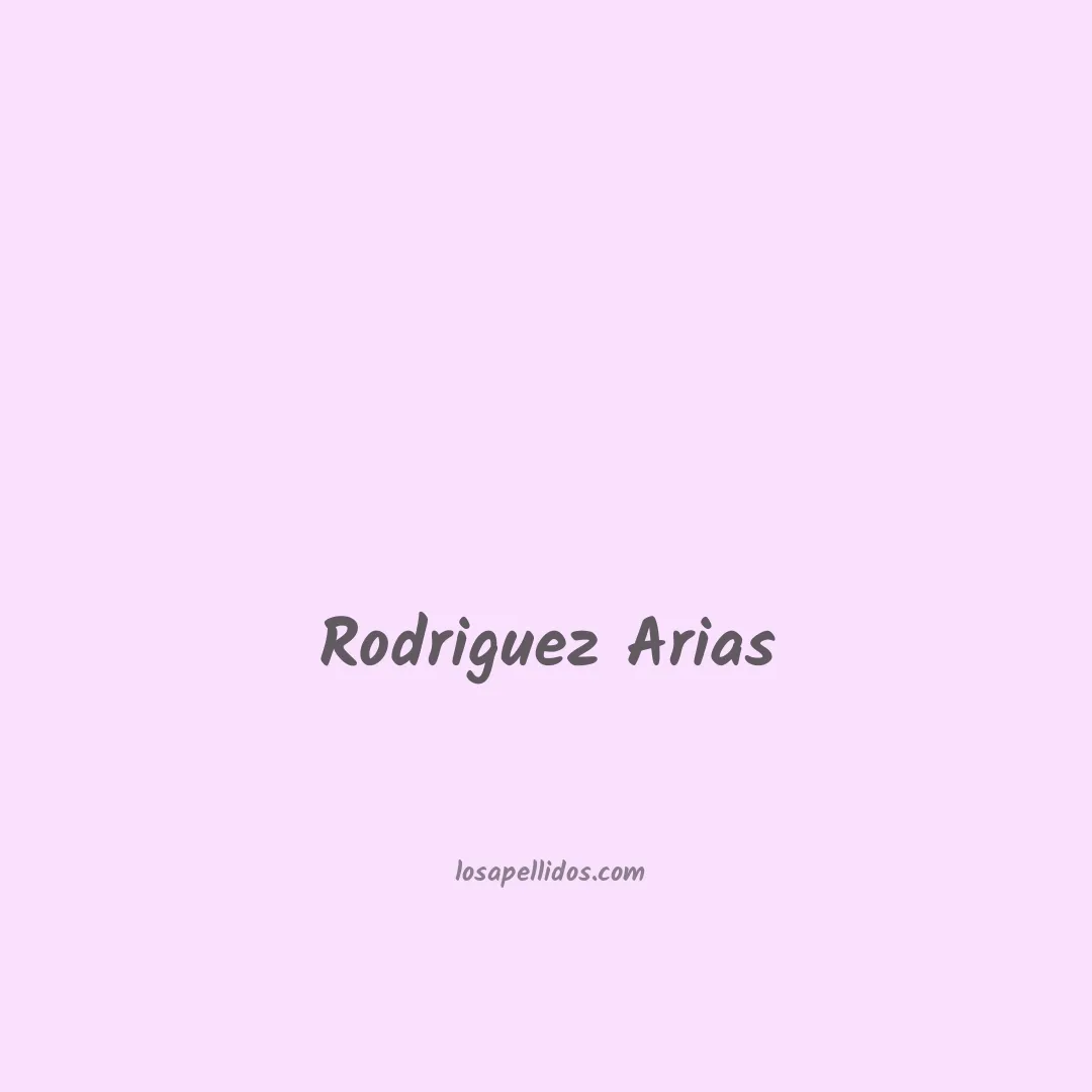 Rodriguez arias en chino